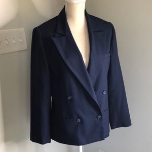 Vintage 4 button navy blazer